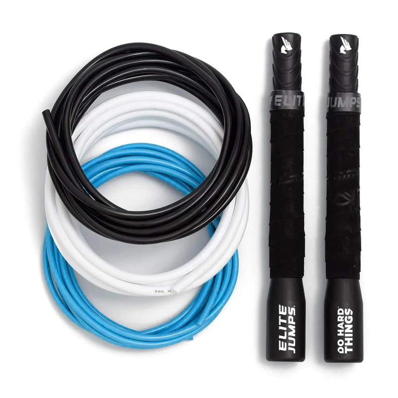 Elite Jumps Do Hard Things 6Mm PVC Jump Ropes for Fitness - Indoor/Outdoor Adjustable Boxing Jump Rope W/ Unbreakable Handles & Ultra-Durable Non-Kinking PVC - Skipping Rope for Men & Women & Boxer Rope Jump Rope