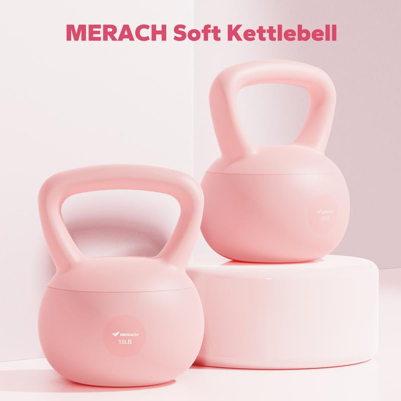Merach Soft Kettlebell with Handle for Weightlifting Conditioning Strength and Core Training, Weightlifting Kettlebell for Home Gym, Fitness Equipment