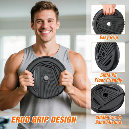 5 in 1 Adjustable Dumbbell Set, 55/66/88Lbs Weight Set for Home Workout, Pesas Para Ejercicios En Casa Used as Barbell, Kettlebells, Push up Stand, Fitness Equipment for Home Gym Suitable Men/Women Mancuernas Para Ejercicios De Hombre