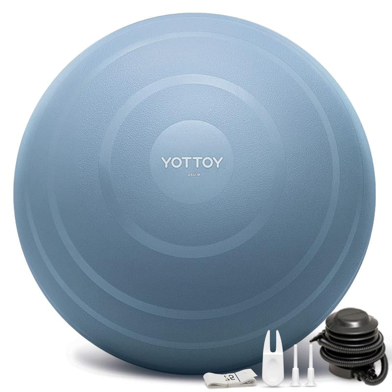 YOTTOY Anti-Burst Exercise Ball for Working Out, Yoga Ball for Pregnancy,Extra Thick Workout Ball for Physical Therapy,Stability Ball for Ball Chair Fitness with Pump…