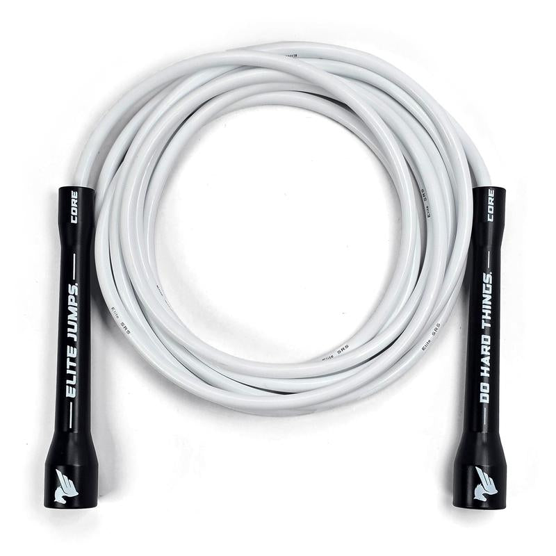 Elite Jumps Do Hard Things 6Mm PVC Jump Ropes for Fitness - Indoor/Outdoor Adjustable Boxing Jump Rope W/ Unbreakable Handles & Ultra-Durable Non-Kinking PVC - Skipping Rope for Men & Women & Boxer Rope Jump Rope
