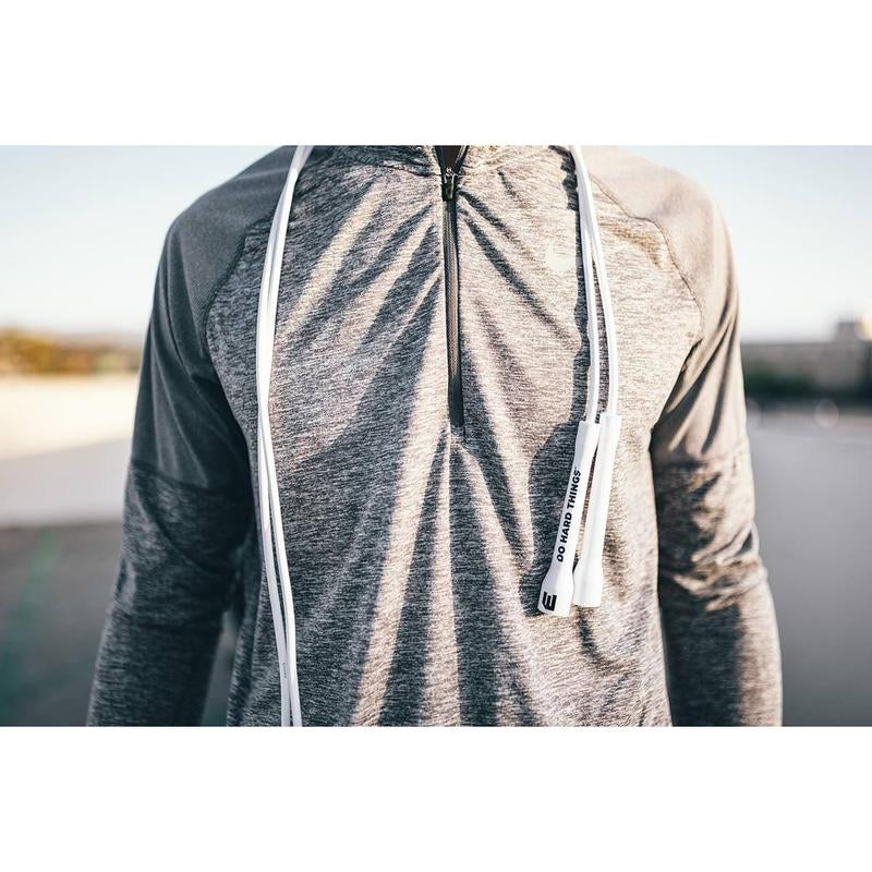 Elite Jumps Do Hard Things 6Mm PVC Jump Ropes for Fitness - Indoor/Outdoor Adjustable Boxing Jump Rope W/ Unbreakable Handles & Ultra-Durable Non-Kinking PVC - Skipping Rope for Men & Women & Boxer Rope Jump Rope