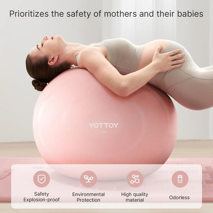 YOTTOY Anti-Burst Exercise Ball for Working Out, Yoga Ball for Pregnancy,Extra Thick Workout Ball for Physical Therapy,Stability Ball for Ball Chair Fitness with Pump…