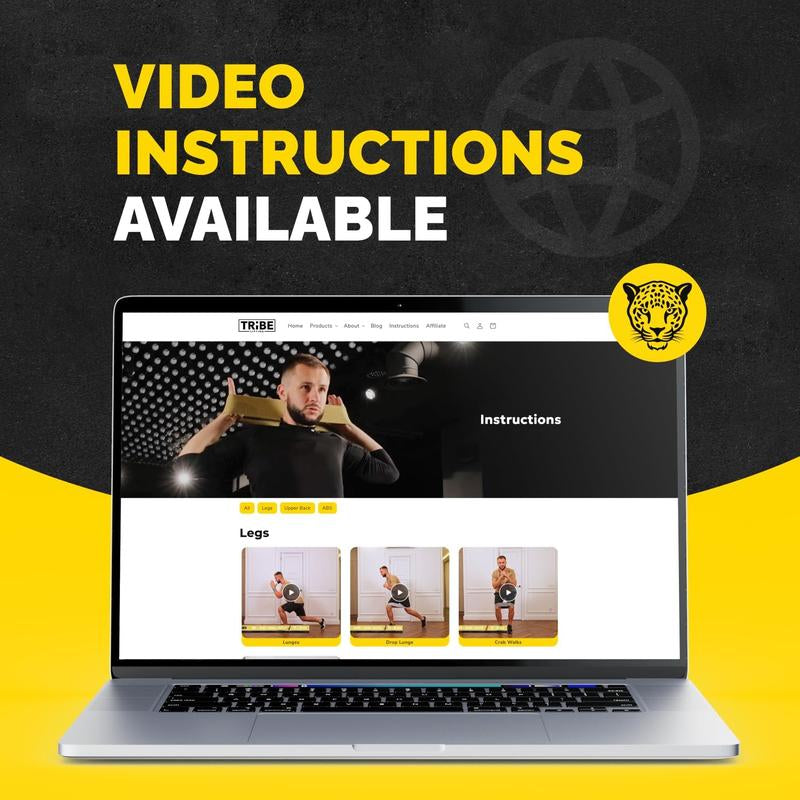 Tribe Lifting Premium Fabric Resistance Bands Set of 3 - Durable Cotton Polyester Stretch Fabric, Versatile for Squats, Lunges, Crunches & More