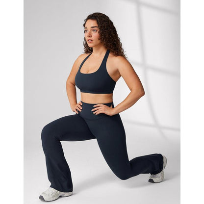 UNISSU Hugcurve Detachable Halter Sports Bra Racerback for Women Padded Square Neck Open Back Yoga Workout Top Tiktokshopblackfriday