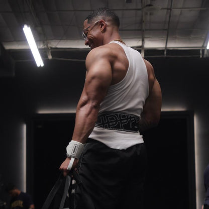 UPPPER Lifting Belt Black - Microfiber Leather, Double-Prong Buckle, 4" to 2.5" Tapered, Weightlifting Support