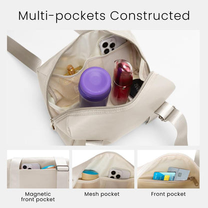 MEXS Gym Bag for Women 6L Workout Sport Bags, Travel Duffle Bag Carry on Weekender Bag with Shoe Compartment Multi-Pockets Travel Bag