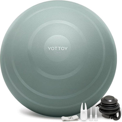 YOTTOY Anti-Burst Exercise Ball for Working Out, Yoga Ball for Pregnancy,Extra Thick Workout Ball for Physical Therapy,Stability Ball for Ball Chair Fitness with Pump…