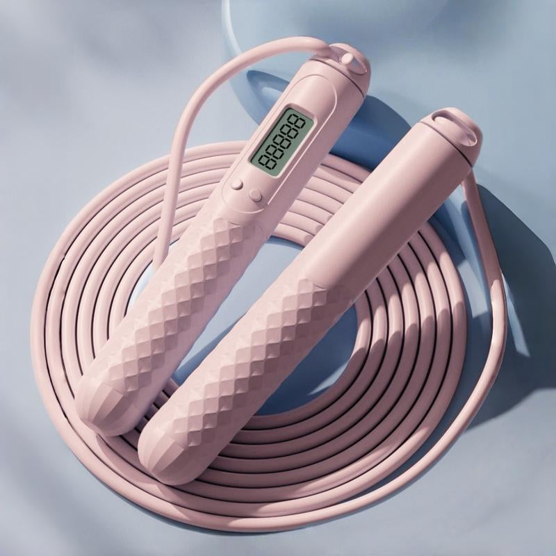 Smart Jump Rope with LED Display and Jump Counter, Comfortable Handle Design, Suitable for Outdoor and Gym Training, Adjustable Wire, Can Track Jumps, Suitable for Men, Women and Children Home Workout Equipment Exercise Equipment