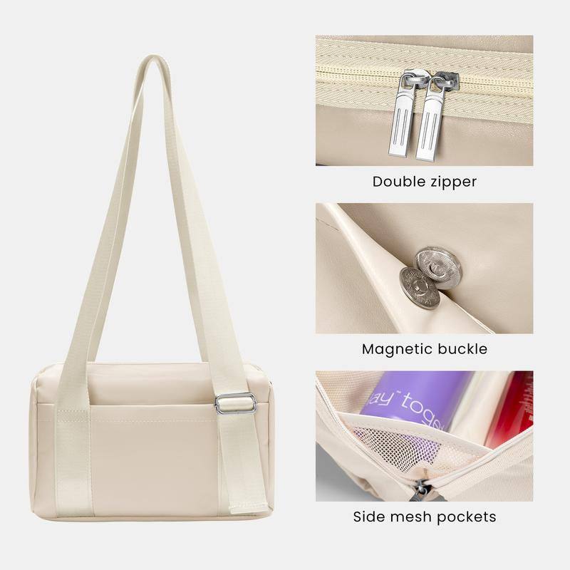 MEXS Gym Bag for Women 6L Workout Sport Bags, Travel Duffle Bag Carry on Weekender Bag with Shoe Compartment Multi-Pockets Travel Bag