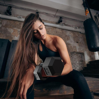 Balancefrom Dumbbell Set with Stand, Rubber Encased Home Gym Hand Weights, 150Lb