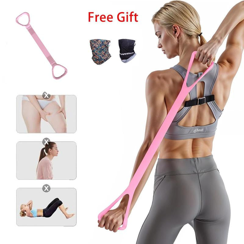 Figure 8 Resistance Bands, Yoga Resistance Band Stretch Fitness Band, Pull Rope, Chest Arm and Shoulder Stretch Bands Exercise Equipment for Home Workout, Physical Therapy, Strength Training Elastic Premium Full Body Resistance Bands