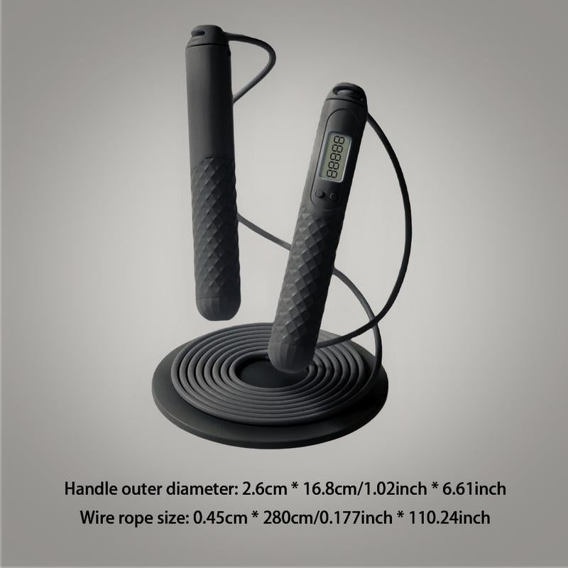 Smart Jump Rope with LED Display and Jump Counter, Comfortable Handle Design, Suitable for Outdoor and Gym Training, Adjustable Wire, Can Track Jumps, Suitable for Men, Women and Children Home Workout Equipment Exercise Equipment
