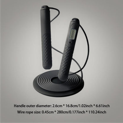 Smart Jump Rope with LED Display and Jump Counter, Comfortable Handle Design, Suitable for Outdoor and Gym Training, Adjustable Wire, Can Track Jumps, Suitable for Men, Women and Children Home Workout Equipment Exercise Equipment