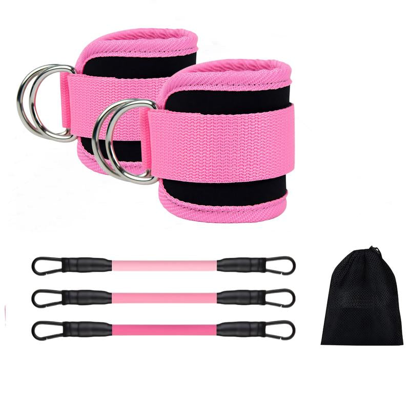 Ankle Resistance Bands, Ankle Bands for Working Out with Cuffs, Resistance Bands for Leg Butt Training Workout Equipment for Kickbacks Hip Gluteus Training Exercises, Ankle Strap with Exercise Bands, Booty Lifting Set Fitness