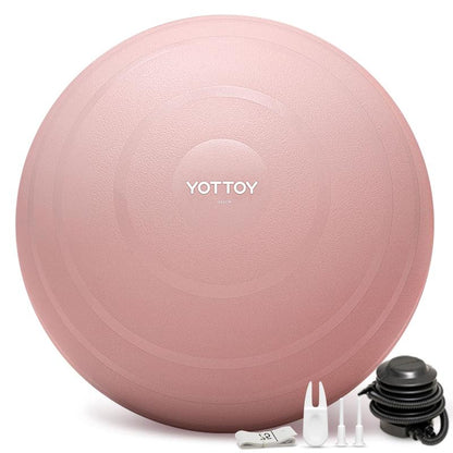 YOTTOY Anti-Burst Exercise Ball for Working Out, Yoga Ball for Pregnancy,Extra Thick Workout Ball for Physical Therapy,Stability Ball for Ball Chair Fitness with Pump…