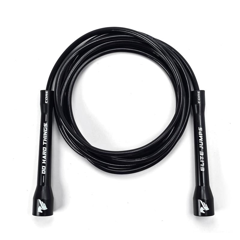 Elite Jumps Do Hard Things 6Mm PVC Jump Ropes for Fitness - Indoor/Outdoor Adjustable Boxing Jump Rope W/ Unbreakable Handles & Ultra-Durable Non-Kinking PVC - Skipping Rope for Men & Women & Boxer Rope Jump Rope