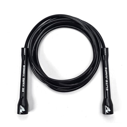 Elite Jumps Do Hard Things 6Mm PVC Jump Ropes for Fitness - Indoor/Outdoor Adjustable Boxing Jump Rope W/ Unbreakable Handles & Ultra-Durable Non-Kinking PVC - Skipping Rope for Men & Women & Boxer Rope Jump Rope