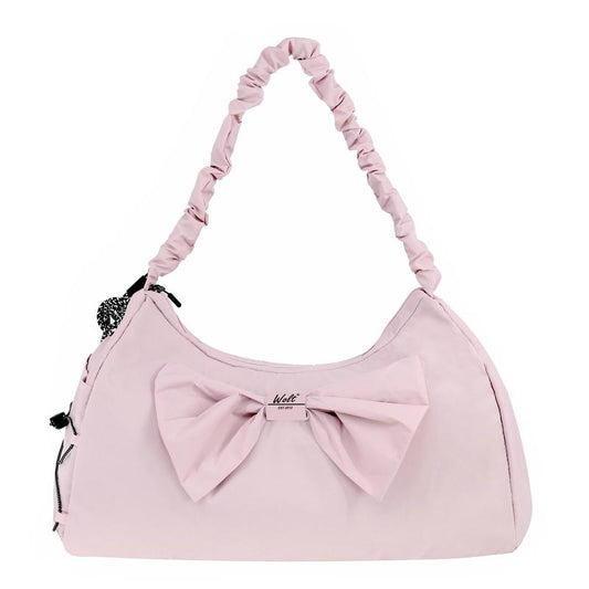 WOLT Waterproof Yoga Tote Bag with Shoe Compartment & Bow Design - Stylish Fitness Gym Bag,Trendy Sports Handbag,Aesthetic Workout Accessory Organizer,Tote Bag Women,Crossbody Bag