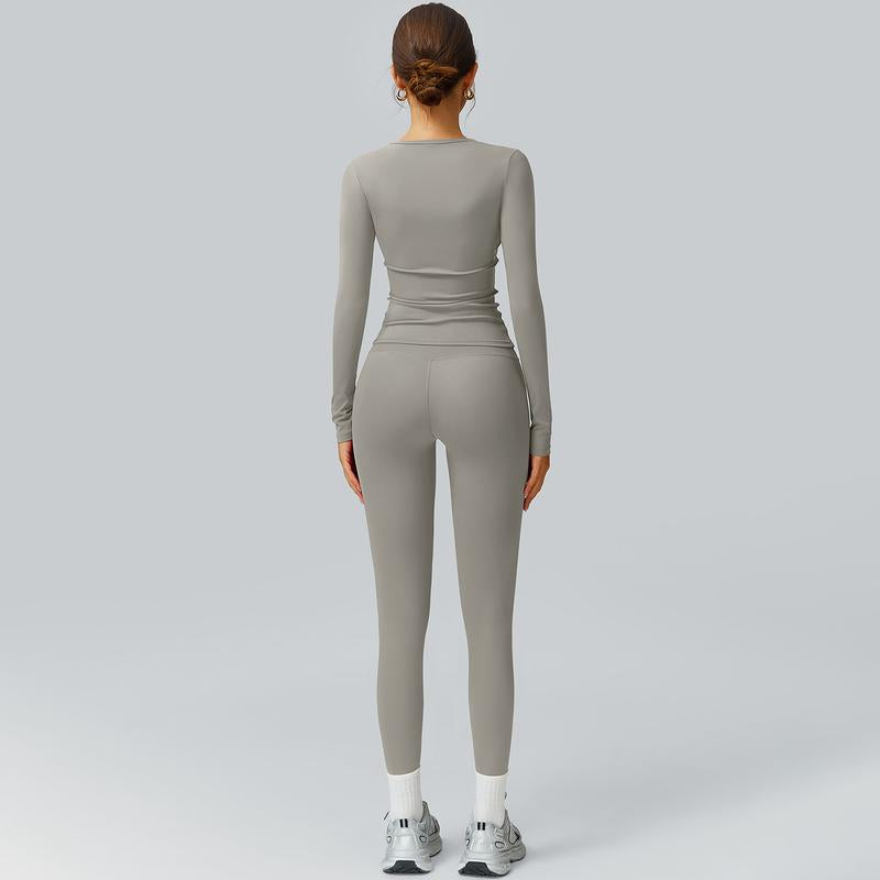 Ncmryu Women'S Seamless Activewear Set - Stretchy Body-Hugging Fabric for Yoga & Intense Workouts - Thermal Lined Sports Textured Sweatsuit - Casual Sportswear Track Suit Jogging Sets for Women