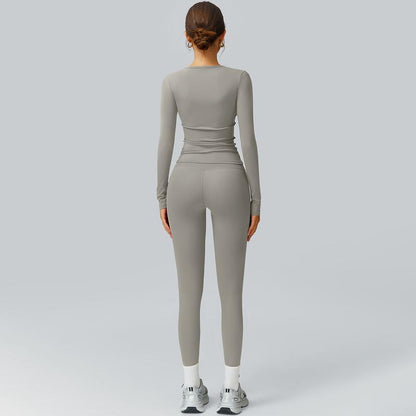 Ncmryu Women'S Seamless Activewear Set - Stretchy Body-Hugging Fabric for Yoga & Intense Workouts - Thermal Lined Sports Textured Sweatsuit - Casual Sportswear Track Suit Jogging Sets for Women