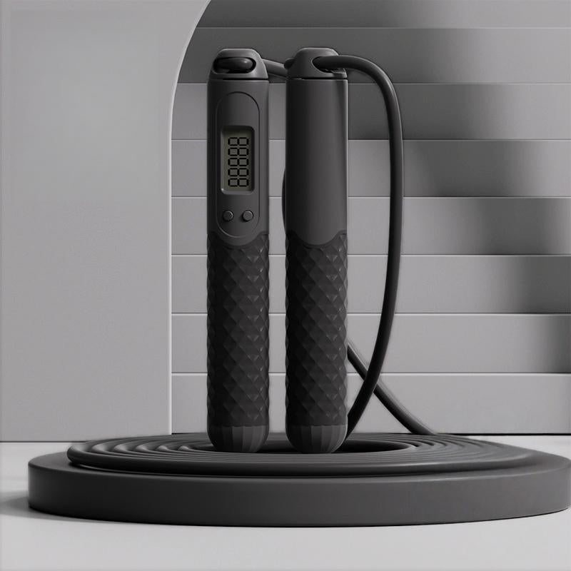 Smart Jump Rope with LED Display and Jump Counter, Comfortable Handle Design, Suitable for Outdoor and Gym Training, Adjustable Wire, Can Track Jumps, Suitable for Men, Women and Children Home Workout Equipment Exercise Equipment