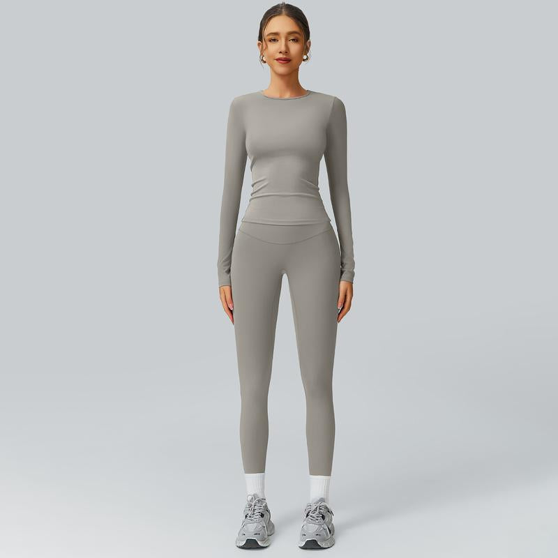 Ncmryu Women'S Seamless Activewear Set - Stretchy Body-Hugging Fabric for Yoga & Intense Workouts - Thermal Lined Sports Textured Sweatsuit - Casual Sportswear Track Suit Jogging Sets for Women