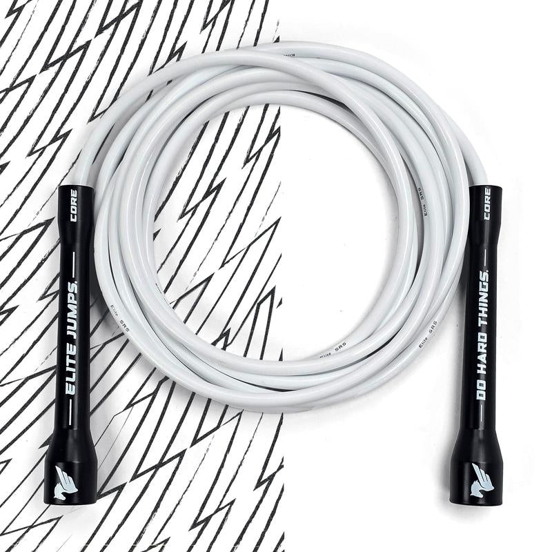 Elite Jumps Do Hard Things 6Mm PVC Jump Ropes for Fitness - Indoor/Outdoor Adjustable Boxing Jump Rope W/ Unbreakable Handles & Ultra-Durable Non-Kinking PVC - Skipping Rope for Men & Women & Boxer Rope Jump Rope