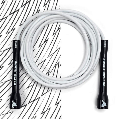 Elite Jumps Do Hard Things 6Mm PVC Jump Ropes for Fitness - Indoor/Outdoor Adjustable Boxing Jump Rope W/ Unbreakable Handles & Ultra-Durable Non-Kinking PVC - Skipping Rope for Men & Women & Boxer Rope Jump Rope
