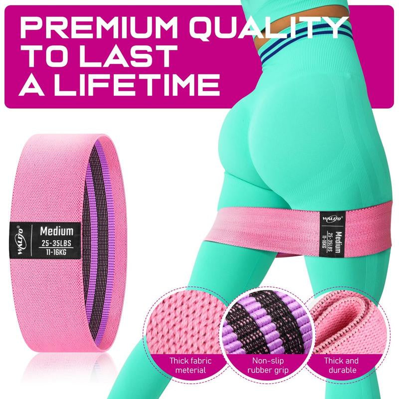 Resistance Bands for Legs and Butt, Fabric Exercise Loop Bands Yoga, Pilates, Rehab, Fitness and Home Workout, Strength Bands for Booty