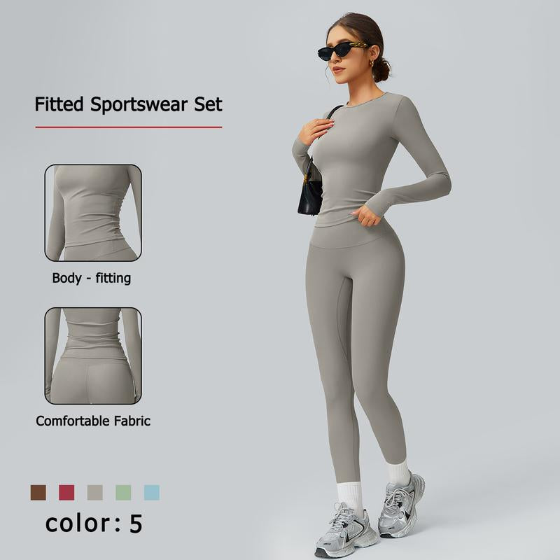 Ncmryu Women'S Seamless Activewear Set - Stretchy Body-Hugging Fabric for Yoga & Intense Workouts - Thermal Lined Sports Textured Sweatsuit - Casual Sportswear Track Suit Jogging Sets for Women