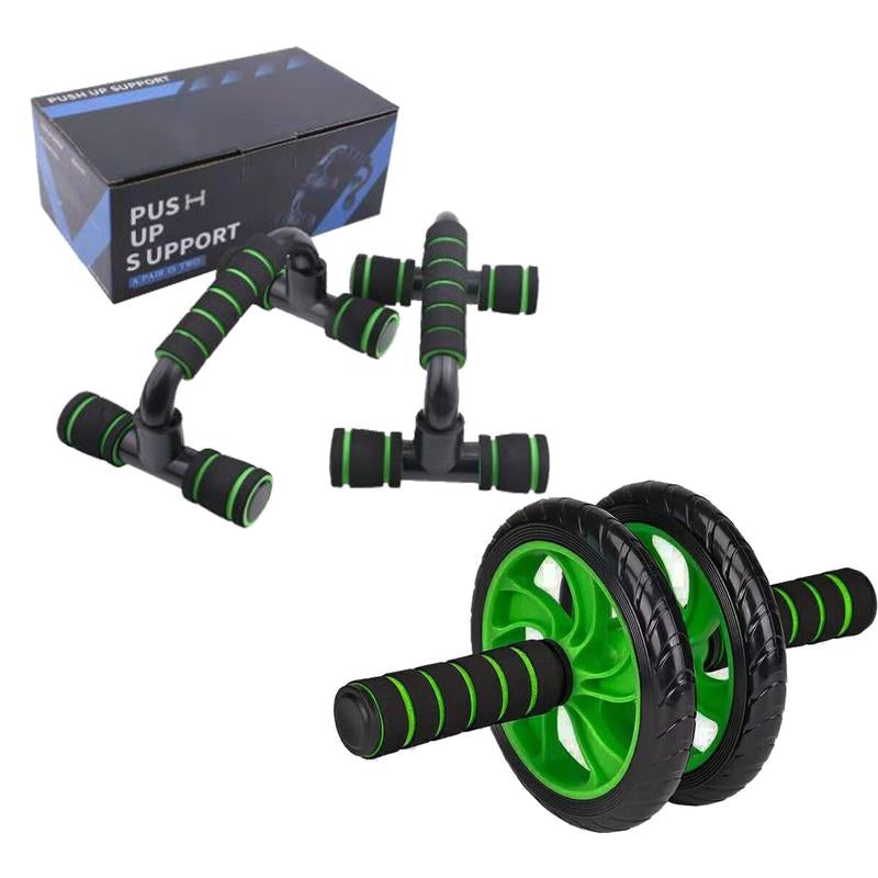 Fitness Tool Set, Abdominal Exercise Wheels, Push-Up Bar with Cushioned Foam Grip & Non-Slip Construction - Ideal for Men'S & Women'S Sports and Fitness,Ab Workout Machine,Workout Sets