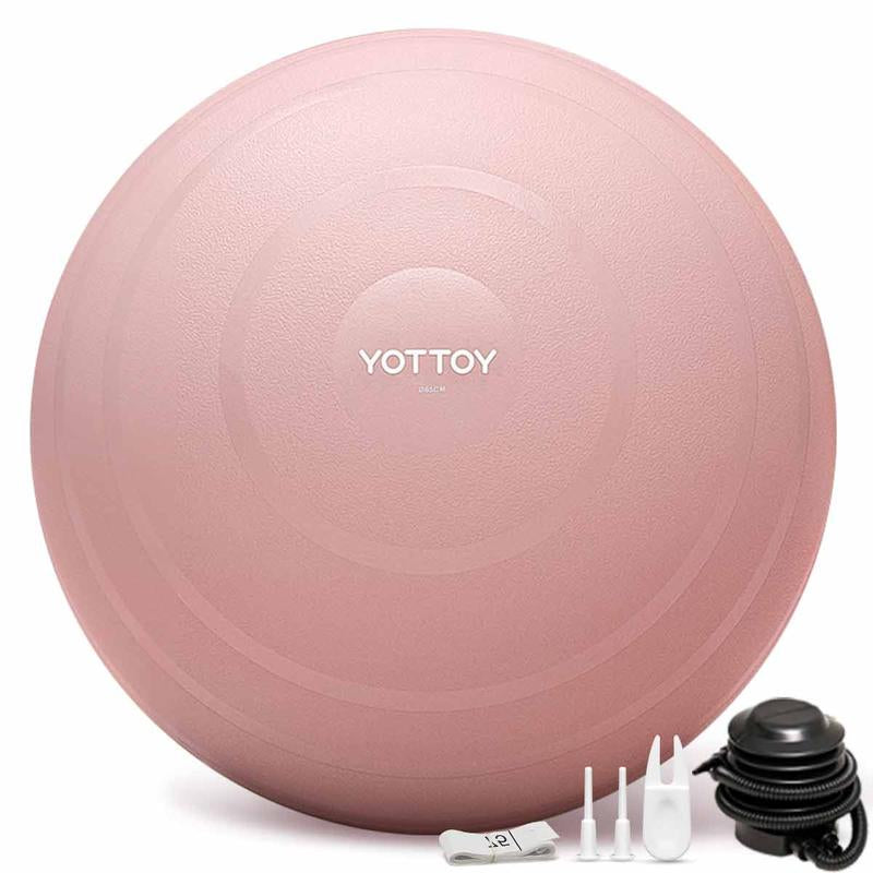 YOTTOY Anti-Burst Exercise Ball for Working Out, Yoga Ball for Pregnancy,Extra Thick Workout Ball for Physical Therapy,Stability Ball for Ball Chair Fitness with Pump…