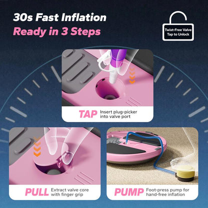 Merach Half Exercise Balls Trainer Balance Ball Trainer 2-In-1 Yoga Ball with Resistance Bands & Game Mode Core Stability & Full-Body Home Fitness Workout Equipment