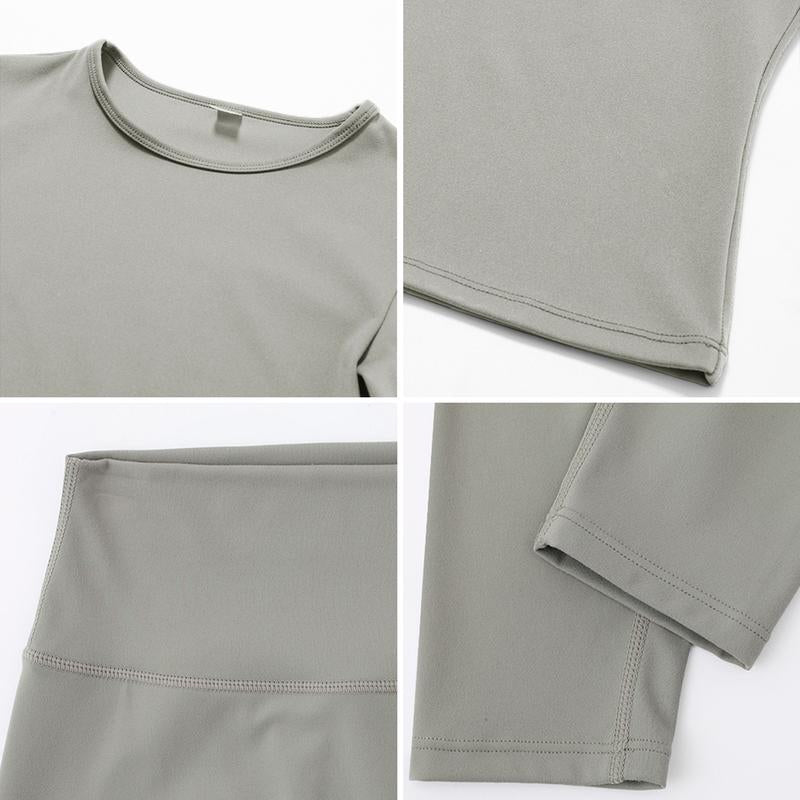 Ncmryu Women'S Seamless Activewear Set - Stretchy Body-Hugging Fabric for Yoga & Intense Workouts - Thermal Lined Sports Textured Sweatsuit - Casual Sportswear Track Suit Jogging Sets for Women