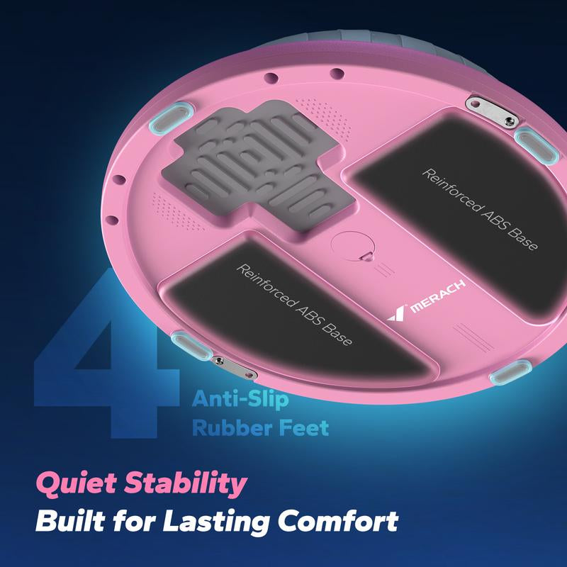 Merach Half Exercise Balls Trainer Balance Ball Trainer 2-In-1 Yoga Ball with Resistance Bands & Game Mode Core Stability & Full-Body Home Fitness Workout Equipment