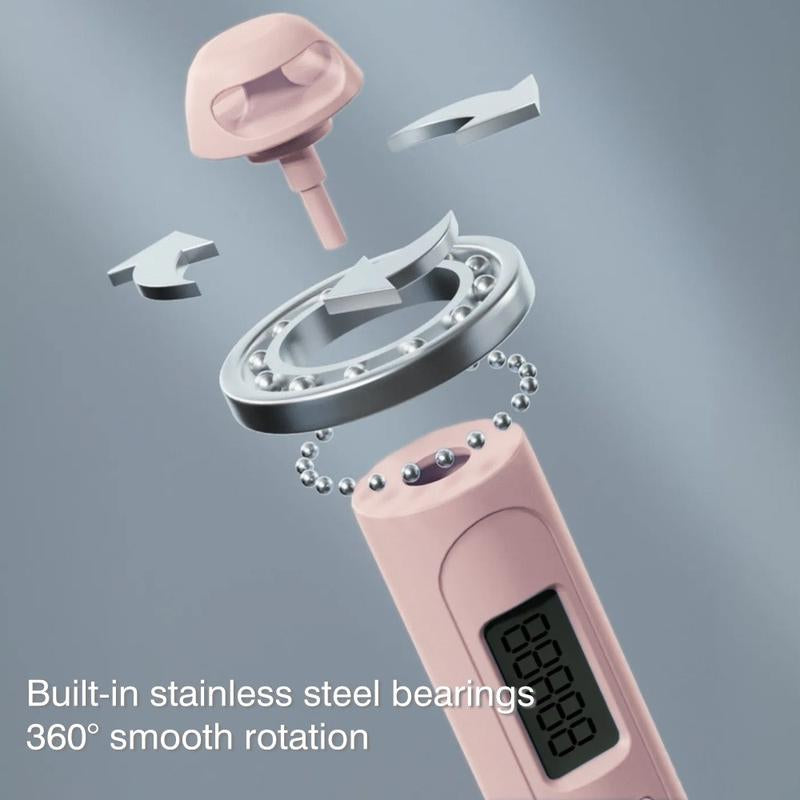 Smart Jump Rope with LED Display and Jump Counter, Comfortable Handle Design, Suitable for Outdoor and Gym Training, Adjustable Wire, Can Track Jumps, Suitable for Men, Women and Children Home Workout Equipment Exercise Equipment