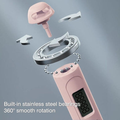 Smart Jump Rope with LED Display and Jump Counter, Comfortable Handle Design, Suitable for Outdoor and Gym Training, Adjustable Wire, Can Track Jumps, Suitable for Men, Women and Children Home Workout Equipment Exercise Equipment