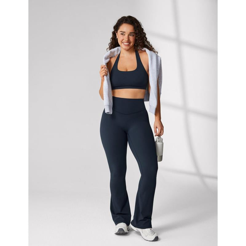 UNISSU Hugcurve Detachable Halter Sports Bra Racerback for Women Padded Square Neck Open Back Yoga Workout Top Tiktokshopblackfriday