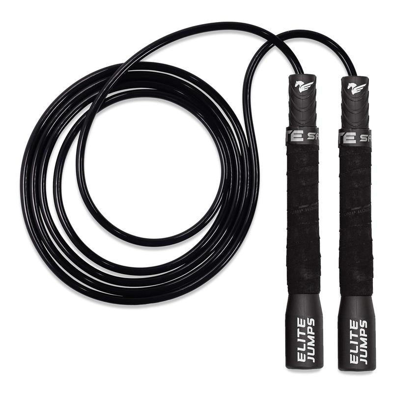 Elite Jumps Do Hard Things 6Mm PVC Jump Ropes for Fitness - Indoor/Outdoor Adjustable Boxing Jump Rope W/ Unbreakable Handles & Ultra-Durable Non-Kinking PVC - Skipping Rope for Men & Women & Boxer Rope Jump Rope