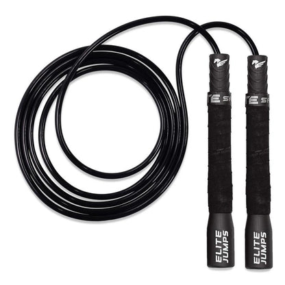 Elite Jumps Do Hard Things 6Mm PVC Jump Ropes for Fitness - Indoor/Outdoor Adjustable Boxing Jump Rope W/ Unbreakable Handles & Ultra-Durable Non-Kinking PVC - Skipping Rope for Men & Women & Boxer Rope Jump Rope