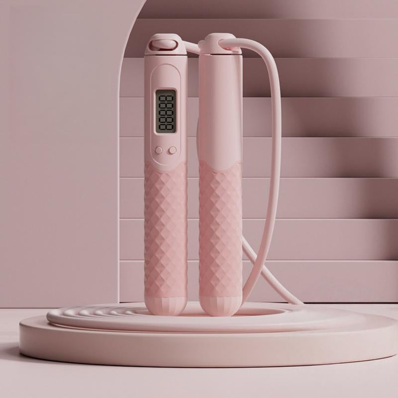 Smart Jump Rope with LED Display and Jump Counter, Comfortable Handle Design, Suitable for Outdoor and Gym Training, Adjustable Wire, Can Track Jumps, Suitable for Men, Women and Children Home Workout Equipment Exercise Equipment